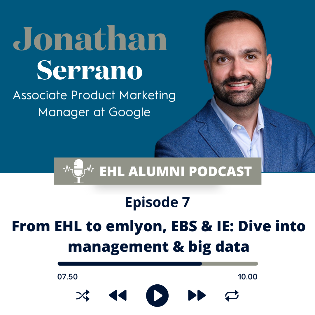 Image représentant From EHL to emlyon, EBS and IE University: Jonathan Serrano's international journey into management and big data