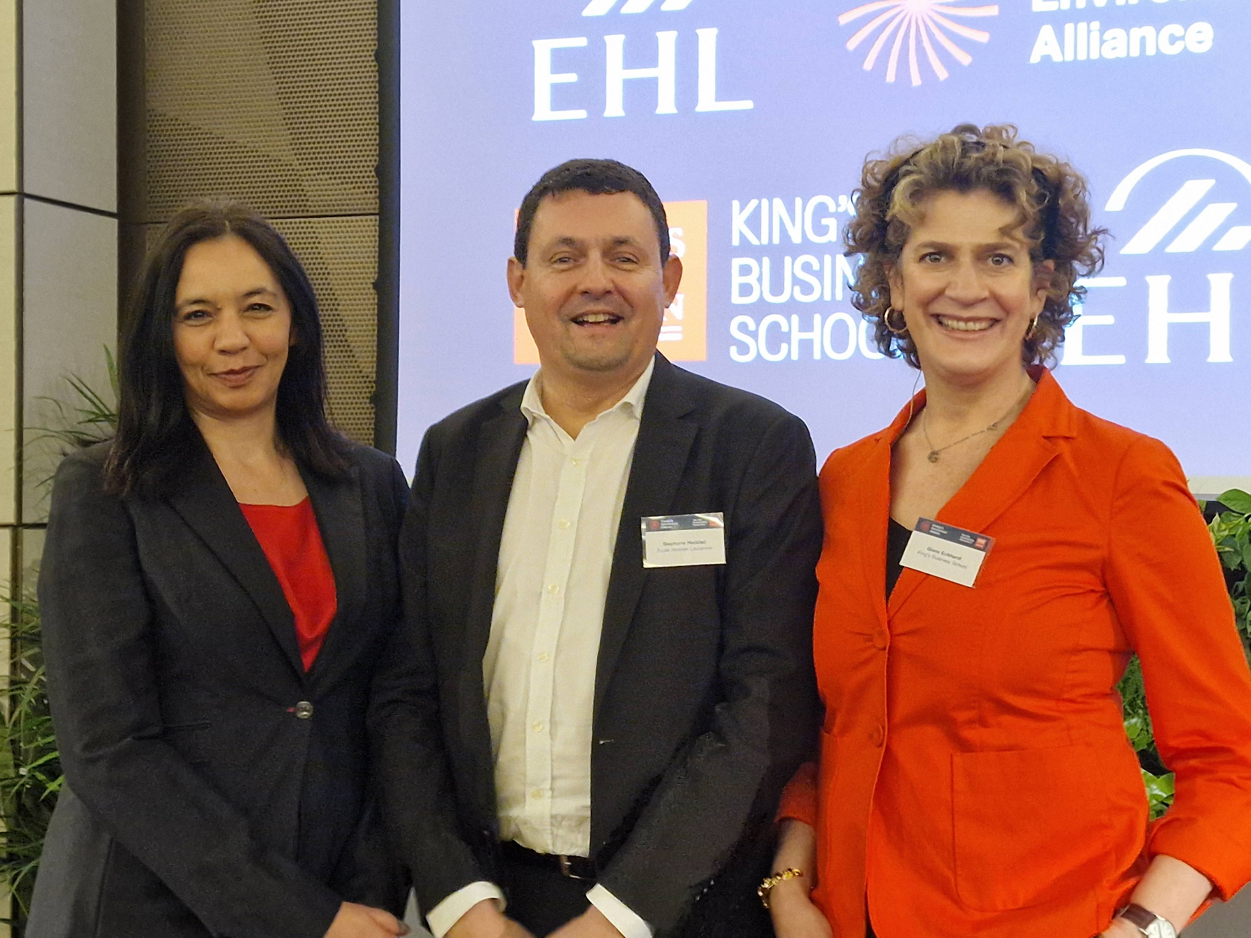 Ufi Ibrahim, Founder and CEO, EEA International; Stéphane Haddad, Associate Dean Executive Education Programs, EHL Hospitality Business School; Giana M. Eckhardt, Professor of Marketing, Vice Dean Executive Education and External Engagement, King’s Business School