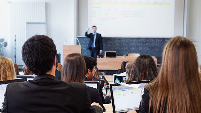 Students in a hospitality course